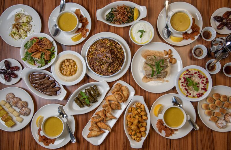 Iftar spread at Allo Beirut.