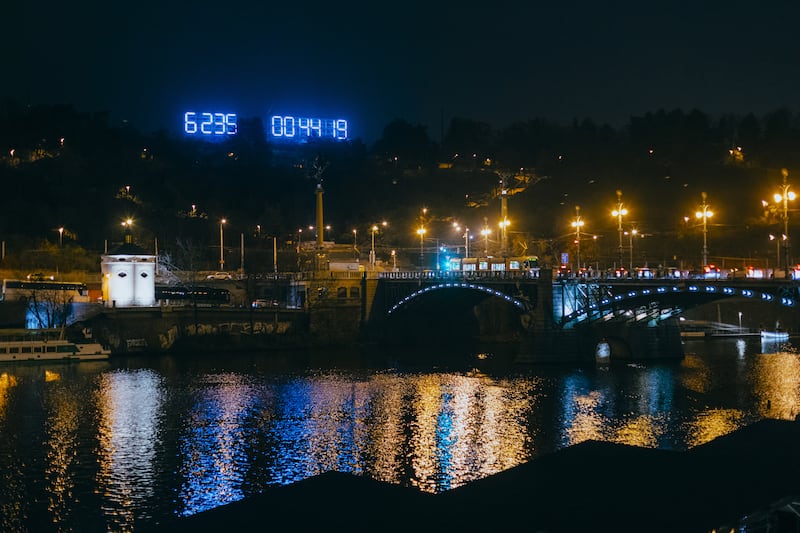 The world’s largest climate clock in Prague. Reuters
