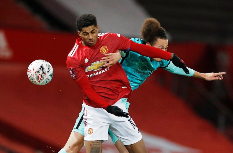 Marcus Rashford, 7 - Lively start running and cutting in. Sublime pass over James Milner for Greenwood’s equaliser. Skinned Reece Williams on a counter to create a chance just before half time. Put United ahead after 48 minutes, controlling and side footing ball in. Switched to right in second half. Walked straight up tunnel after late substitution. Reuters