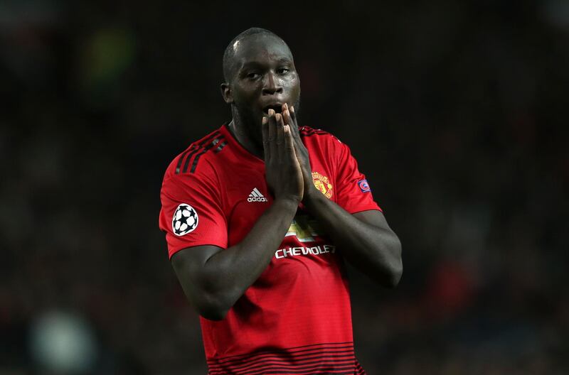 Manchester United's Romelu Lukaku reacts during the 0-0 stalemate with Valencia. AP Photo