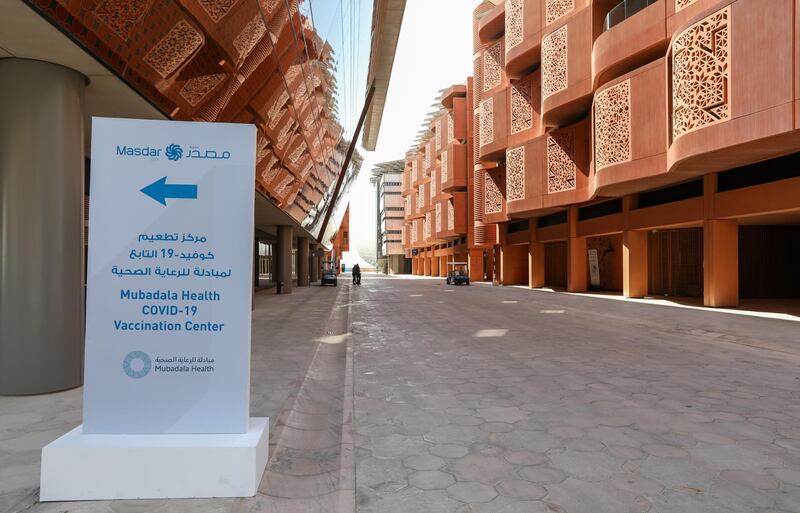 A new Covid-19 vaccination centre has been opened in Masdar City. Courtesy: Masdar