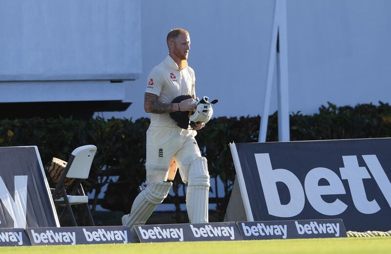 GROS ISLET, SAINT LUCIA - FEBRUARY 09:  Ben Stokes of England returns to the pitch after a no ball decision during Day One of the Third Test match between the West Indies and England at Daren Sammy Cricket Ground on February 09, 2019 in Gros Islet, Saint Lucia. (Photo by Shaun Botterill/Getty Images,)