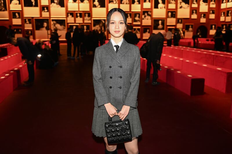 Lucie Zhang attends the Dior autumn/winter 2022-2023 show as part of Paris Fashion Week on March 1, 2022. Getty Images 