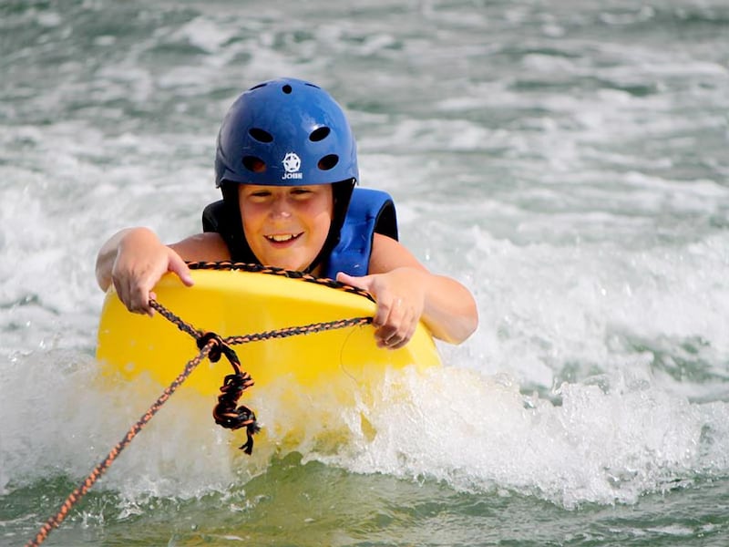 Umm Al Quwain Marine Club offers a range of water activities including kayaking, stand-up paddle-boarding, wakeboarding, water-skiing, windsurfing and even crab hunting for little ones. Courtesy UAQ Marine Club