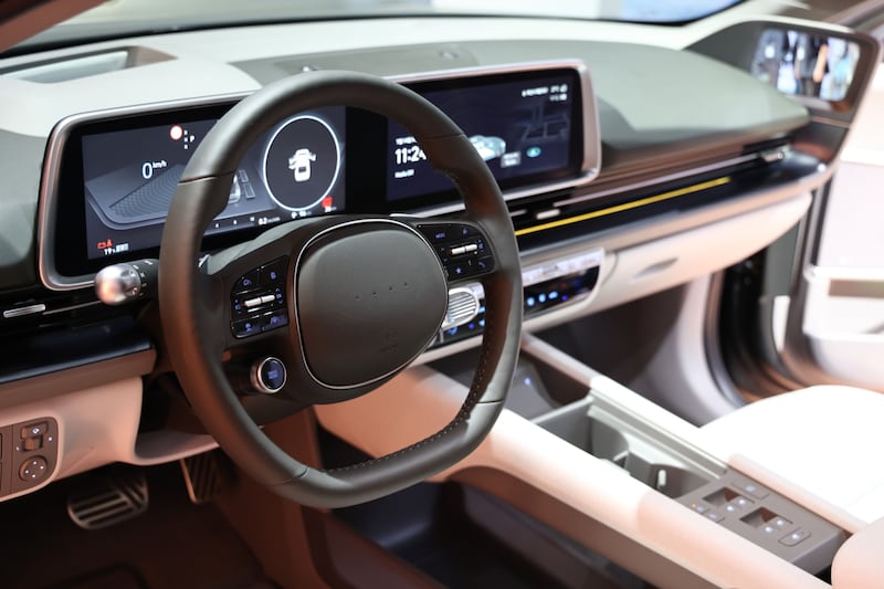 The interior of a Hyundai Ioniq 6 electric vehicle. Bloomberg 