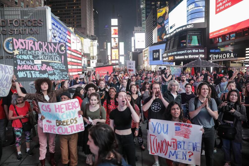 Activists hold a protest near Times Square in New York City, New York, U.S. Stephen Yang / Reuters