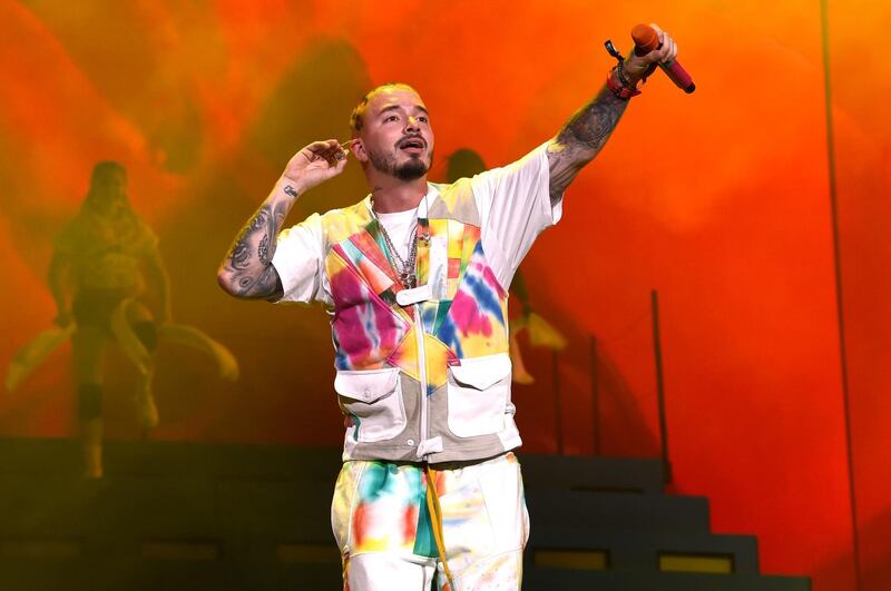 INDIO, CA - APRIL 13: J Balvin performs at Coachella Stage during the 2019 Coachella Valley Music And Arts Festival on April 13, 2019 in Indio, California.   Kevin Winter/Getty Images for Coachella/AFP