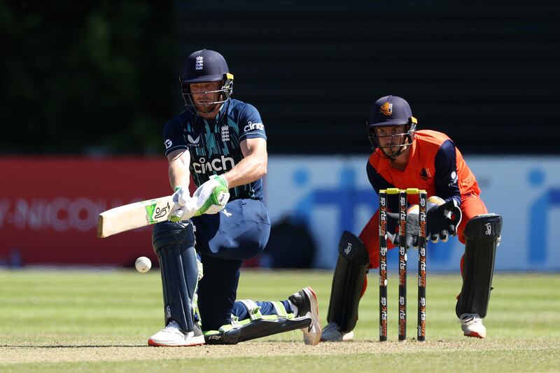 Jos Buttler of England smashed 86 off 64 balls, including seven fours and five sixes. Getty