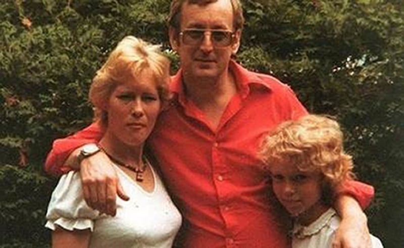 Russell Causley with his wife Carole and daughter Samantha. PA