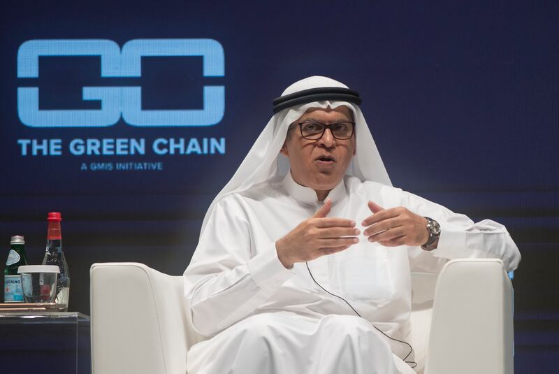 Salman Abdulla, executive vice president of Emirates Global Aluminium, speaks at the Global Manufacturing and Industrialisation Summit at Expo 2020 Dubai on Wednesday. Ruel Pableo / The National