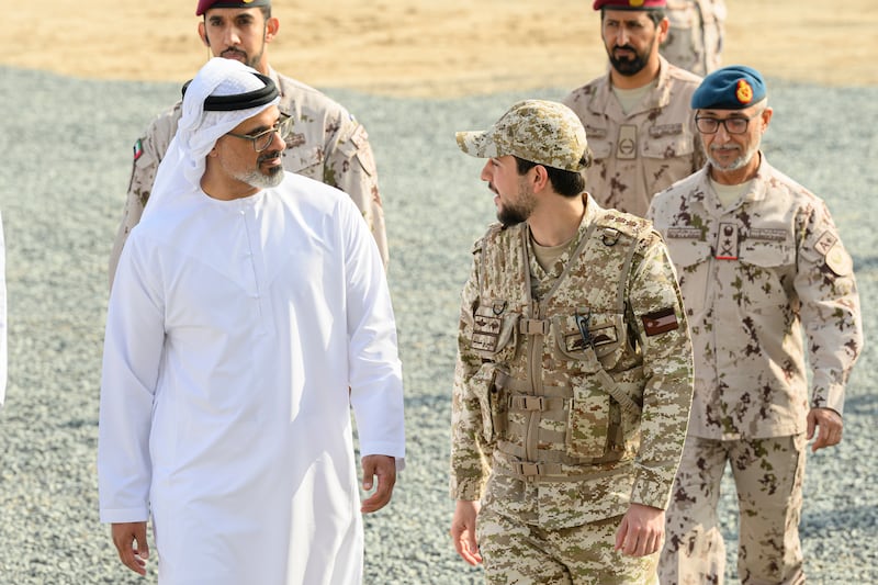 Sheikh Khaled and Prince Hussein were briefed on the key training being carried out.

