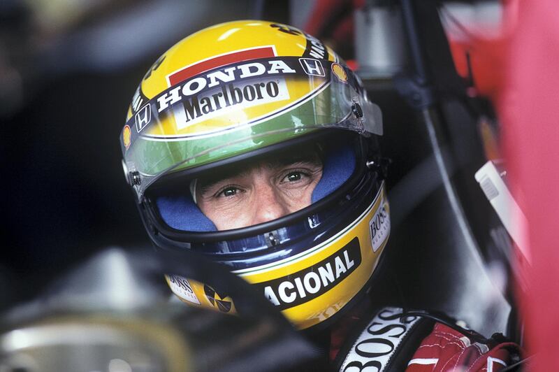 Ayrton Senna, McLaren-Honda MP4/7A, Grand Prix of France, Circuit de Nevers Magny-Cours, 05 July 1992. (Photo by Paul-Henri Cahier/Getty Images)