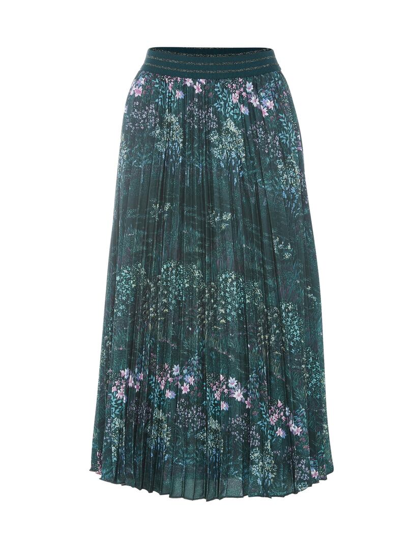 Brocaly printed pleated skirt, Dh795, Ted Baker at Namshi 