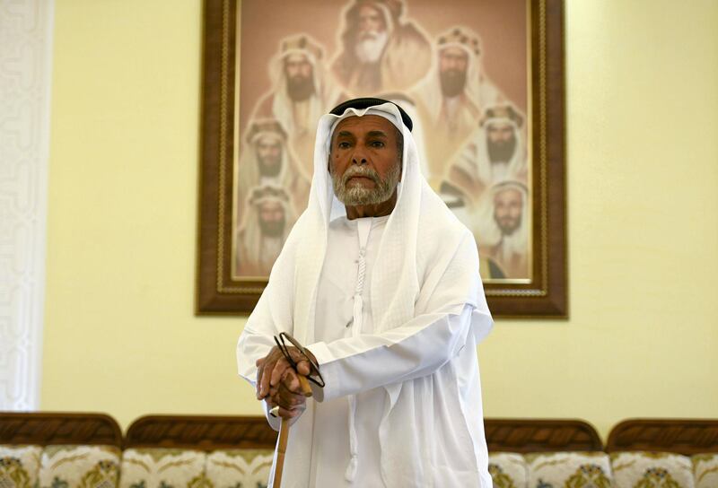 Abu Dhabi, United Arab Emirates - Buti Al Mazrouei, 80, at his home in Al Ain. Khushnum Bhandari for The National