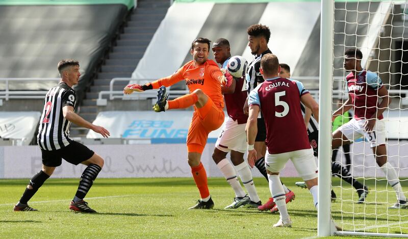 WEST HAM: Lukasz Fabianski - 4: A couple of solid saves in first 20 minutes from Murphy and Saint-Maximin but things quickly fell apart for Pole. First, his parry out was turned into own net by Diop, then guilty of horrendous drop from Newcastle corner that gifted Joelinton chance to score from two metres. Reuters