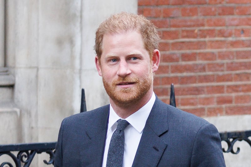Prince Harry, Duke of Sussex leaves the Royal Courts of Justice on March 28, 2022, in London. Getty