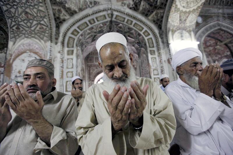 Eid prayers in Peshawar, Pakistan.  Bilawal Arbab / EPA