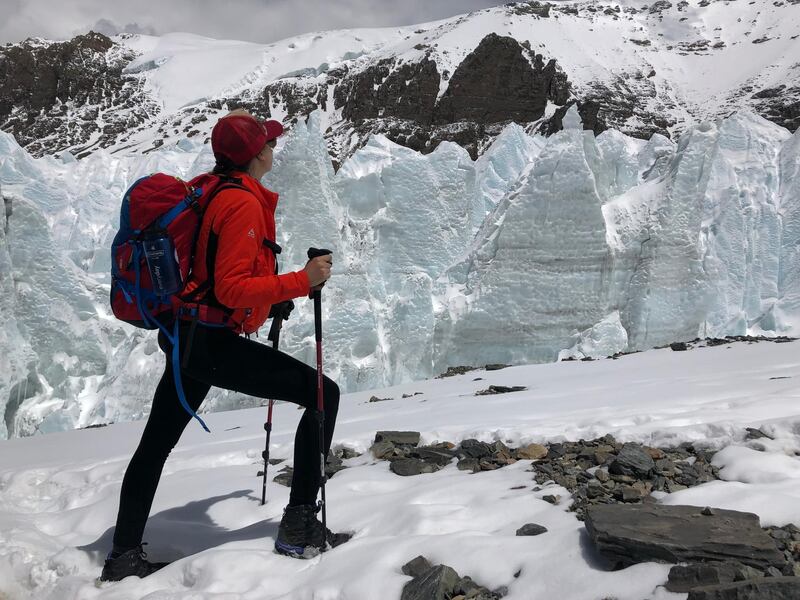 Dolores Al Shelleh during her ascent of Mount Everest. Courtesy National Geographic Abu Dhabi