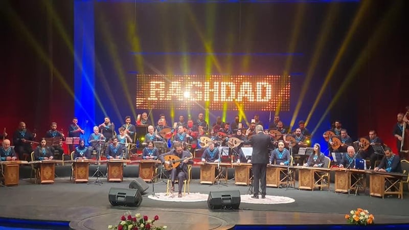 Shamma teamed up with the newly founded National Ensemble of the Iraqi Musical Heritage for a concert series. Photo: The National Ensemble of the Iraqi Musical Heritage