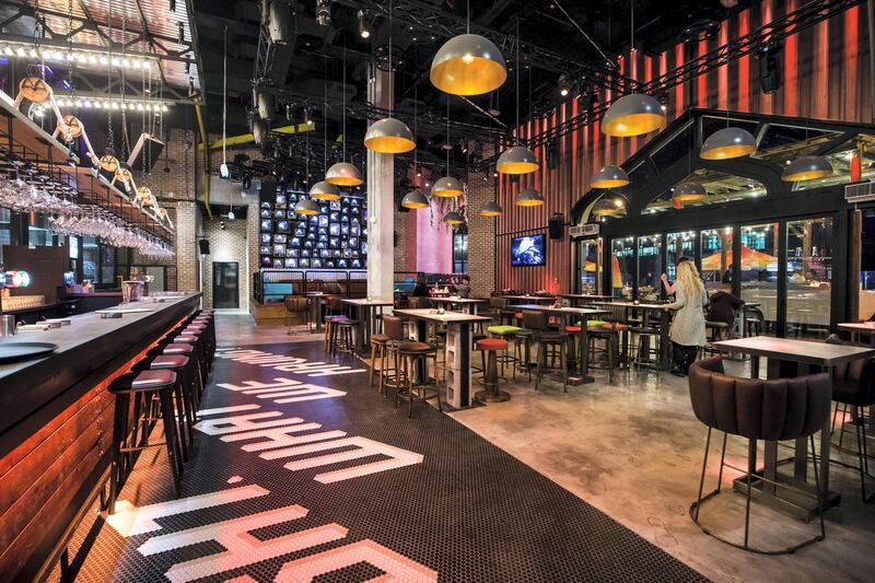 DUBAI, UNITED ARAB EMIRATES - A bar at a preview of new entertainment complex, Warehouse at Atlantis The Palm Dubai.  Leslie Pableo for The National for Katy Gillett's story