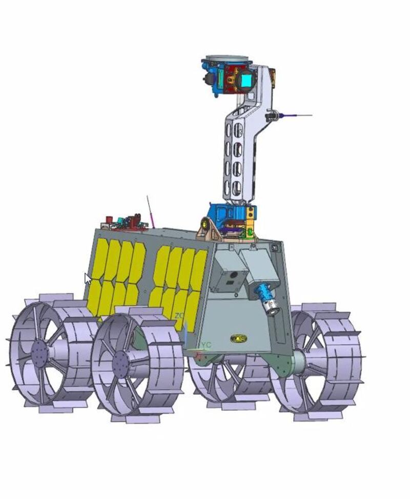 The initial concept design of the Rashid rover. Courtesy: MBRSC