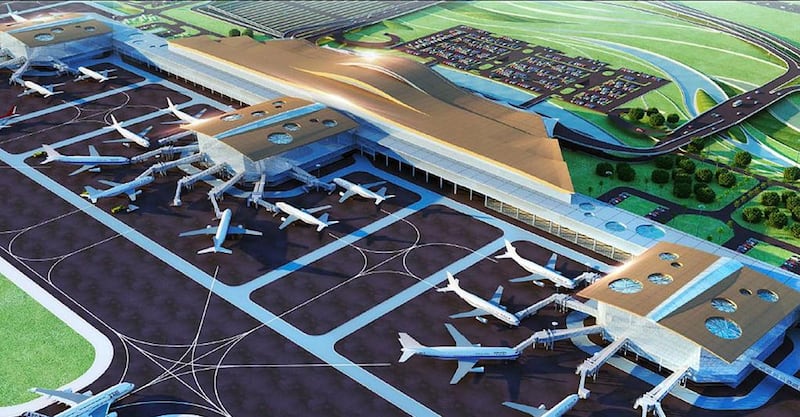 An artist's impression of the Dh2.1 billion airport to be built in Ajman. WAM 