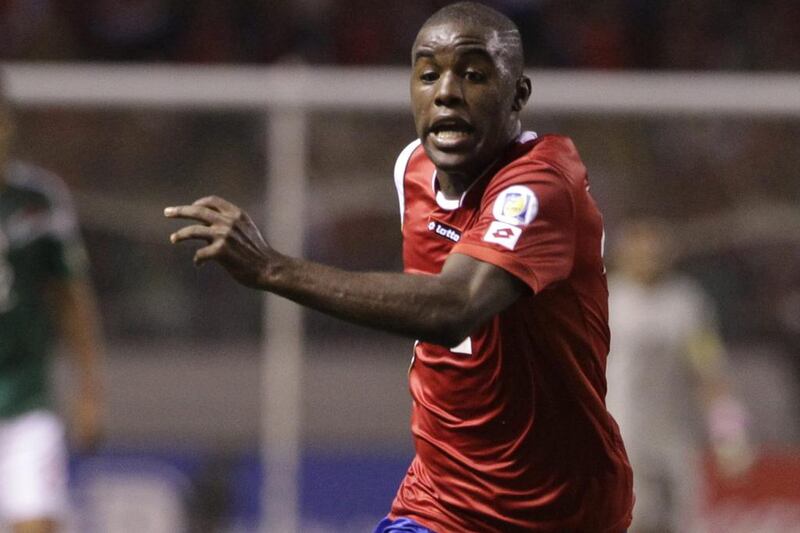 Joel Campbell shown during a World Cup qualifier against Mexico on October 15, 2013. Moises Castillo / AP