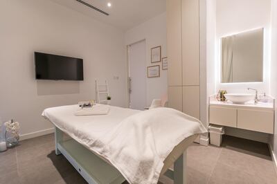 One of the waxing suites at Project Beauty in Dubai. Courtesy Project Beauty