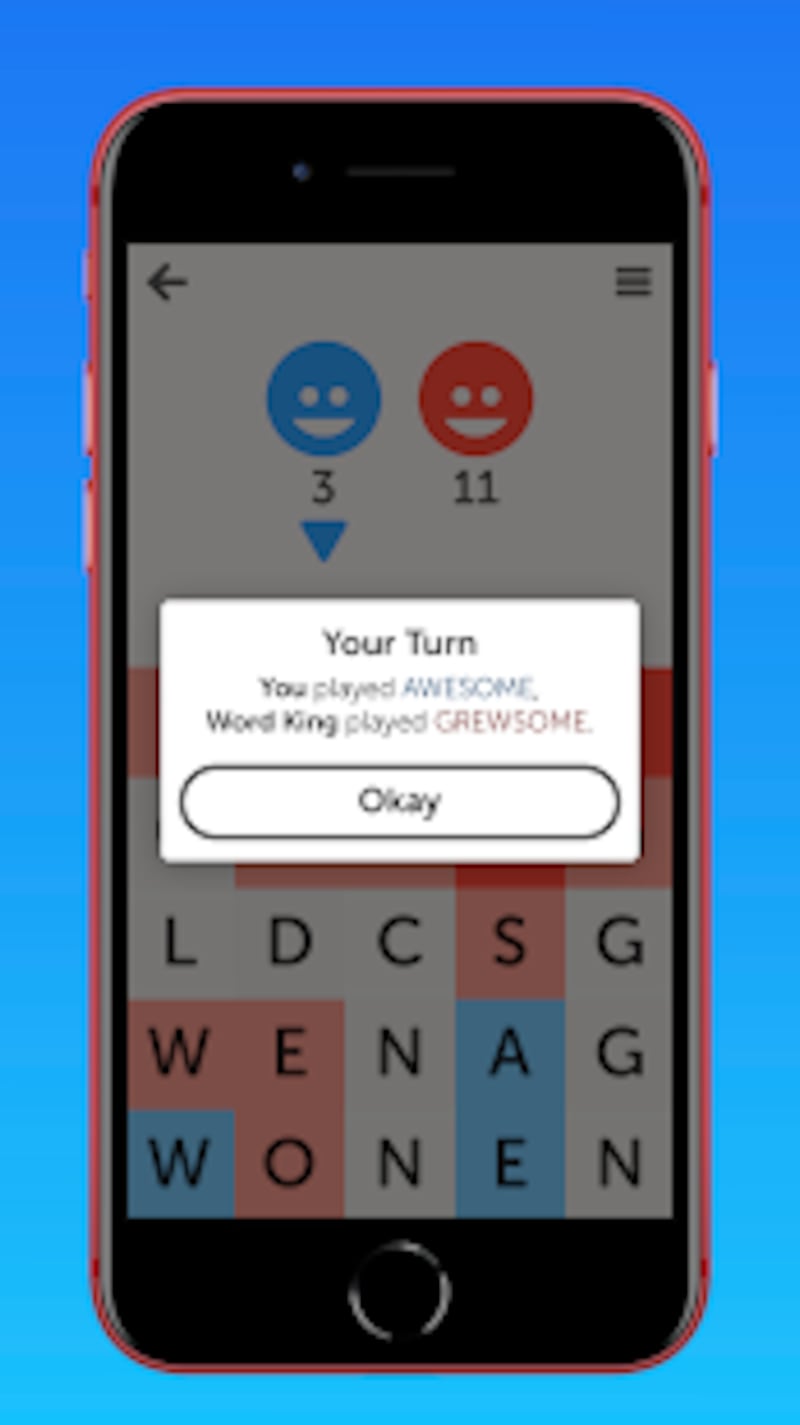 'Letterpress' is an unlimited, free game where you unscramble tiles to spell words against friends and random opponents.