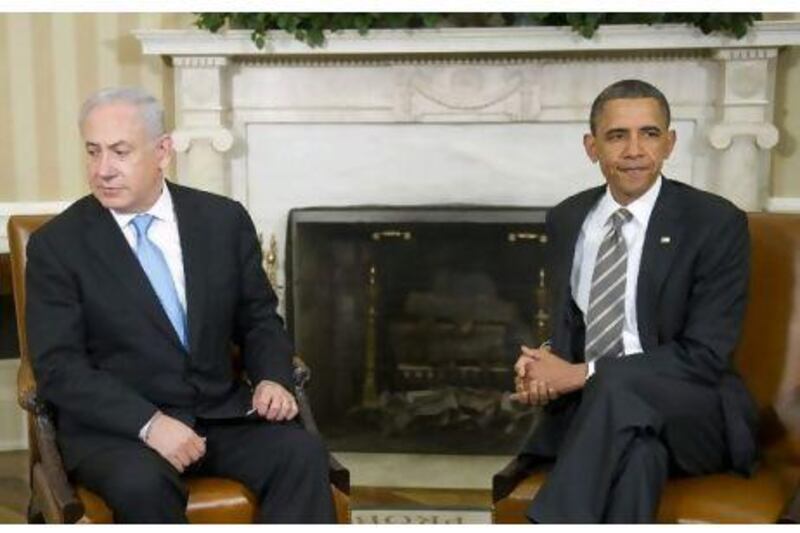 US President Barack Obama meets with Israeli Prime Minister Benjamin Netanyahu in the Oval Office of the White House in Washington on May 20.