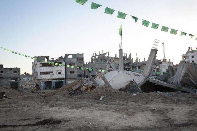 Villas in Shajaya, Gaza, destroyed by the Israeli Defense Force in the August war, 2014, Palestine.