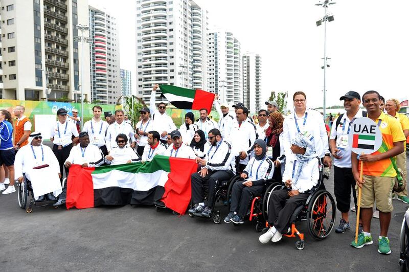 Members of the UAE Paralympics squad in Rio ahead of the Paralympic Games. Gary Meenaghan / The National