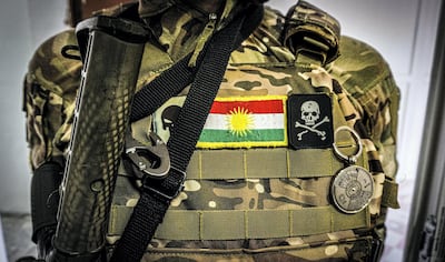 A Peshmerga special forces commando at a counter-terrorism facility near Sulaymaniyah.