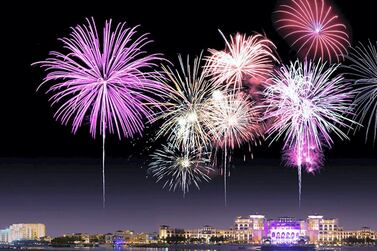 NYE fireworks at Shangri-La Abu Dhabi. 