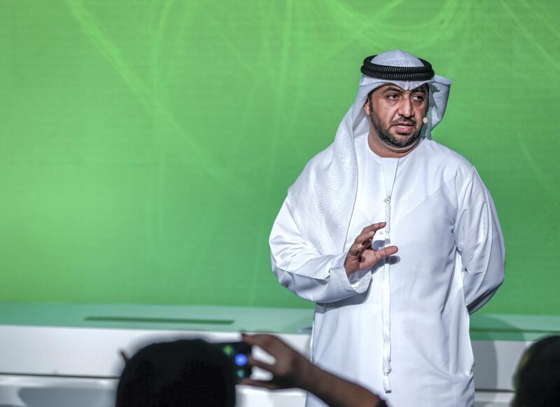 Abu Dhabi, United Arab Emirates, June 20, 2019.   5G Technology presented by Etisalat ant Ericsson. --  Dr. Ahmed Bin ali, Senior Vice President of Corporate Communications, Etisalat Group at the 5G event.
Victor Besa/The National
Section:  BZ
Reporter:  Sarah Townsend