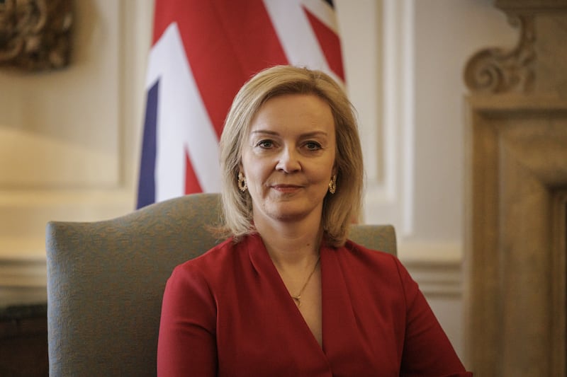 Ms Truss meeting European Commission vice-president Maros Sefcovic (not seen) for talks in central London on the Northern Ireland Protocol on 11th February 2022. PA