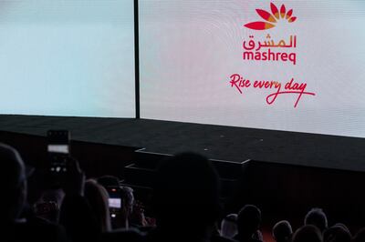 Unveiling of the new brand strategy of Mashreq Group, 'Rise every day'.
Antonie Robertson / The National
