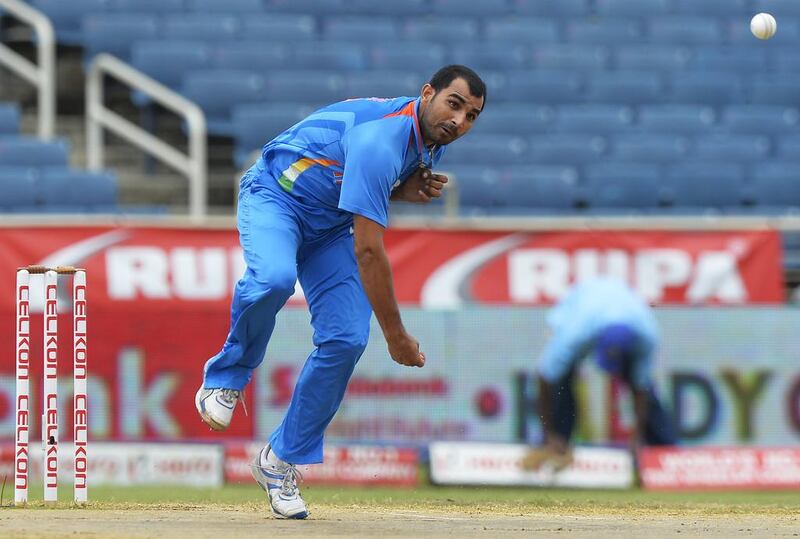 Mohammed Shami justified his selection in India’s ODI team after Ishant Sharma was dropped, and he has not looked back since. Jewel Samad / AFP