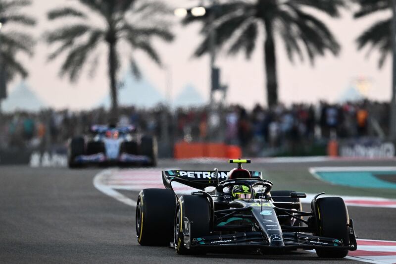 Mercedes' Lewis Hamilton during the race. AFP