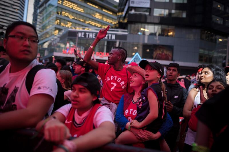 It was a tense evening for Raptors fans before their side prevailed. AP Photo