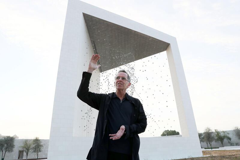 ABU DHABI , UNITED ARAB EMIRATES , APRIL 10   – 2018 :- Ralph Helmick , architect of The Founder’s Memorial which commemorates the late Sheikh Zayed bin Sultan Al Nahyan the founding father of the United Arab Emirates during the interview near the Emirates Palace in Abu Dhabi. ( Pawan Singh / The National ) For News. Story by Anna