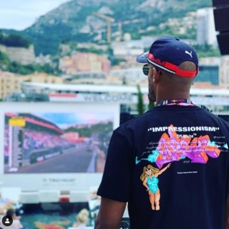 Vincent Kompany at the Monaco Grand Prix in May. Courtesy Vincent Kompany / Instagram