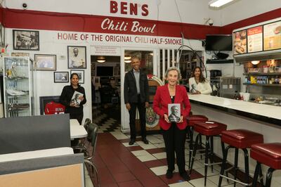 Former president Barack Obama at Ben's Chili Bowl. Photo: Ben's Chili Bowl