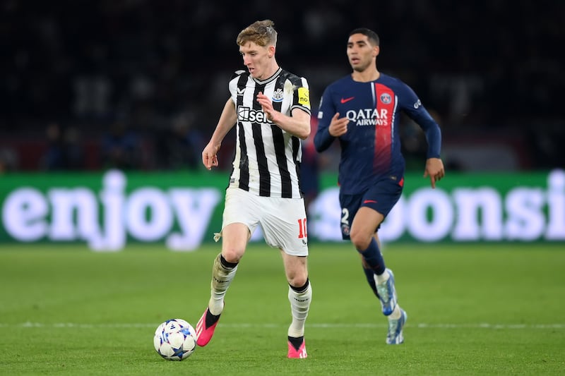 Dropped deep to help Livramento deal with the threat of Dembele and Hakimi. Caused PSG problems with his pace and repeatedly helped relieve pressure by winning fouls in the final third.  Getty Images