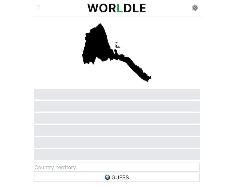 Worldle, the new Wordle spin-off game, is for geography whizzes. Photo: Worldle