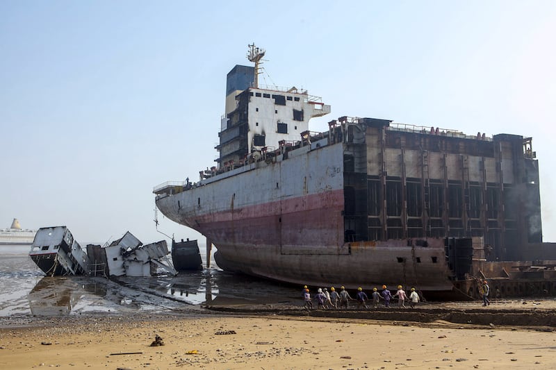 Ships are scrapped mainly for their steel because the metal can be sold on for use in construction, for example. Subhash Sharma for The National