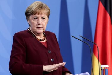 German Chancellor Angela Merkel said she would take the AstraZeneca vaccine despite a row over its safety. Reuters.