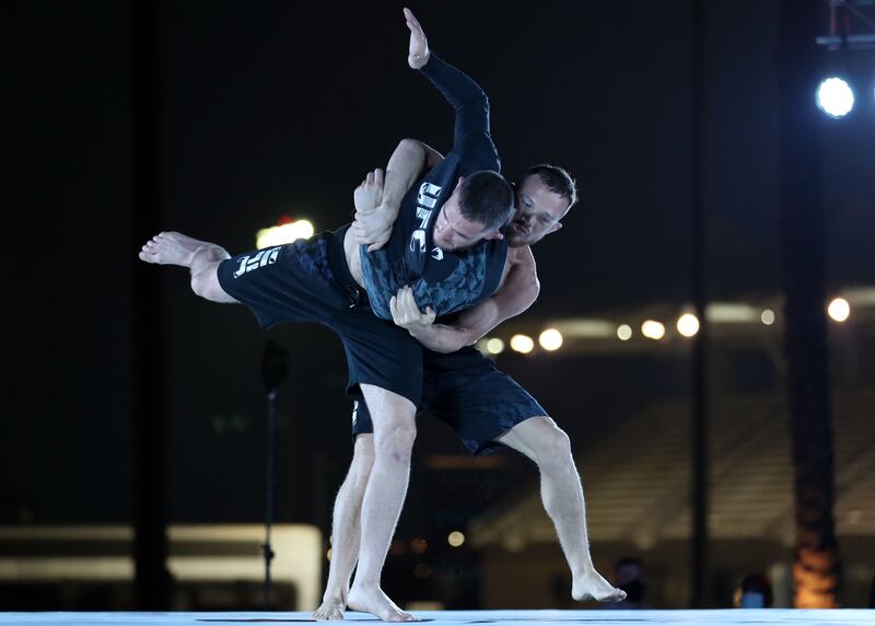 UFC bantamweight Petr Yan trains in an open workout.