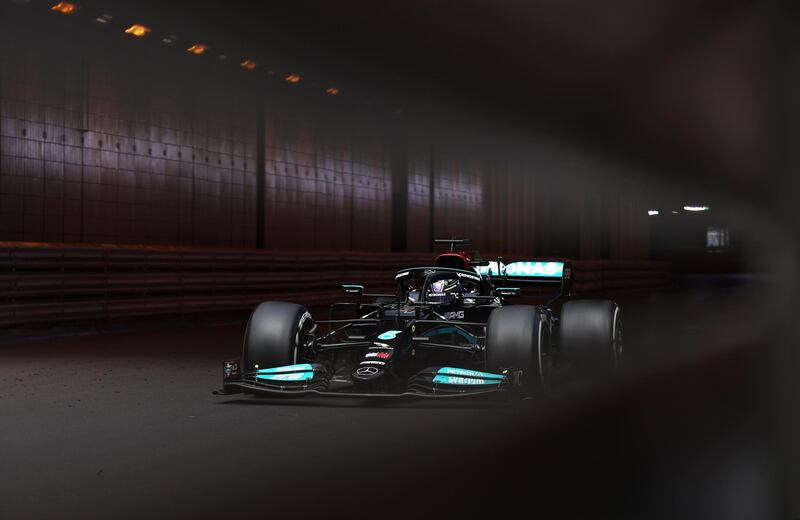 Lewis Hamilton of Mercedes during the Monaco Grand Prix. Getty