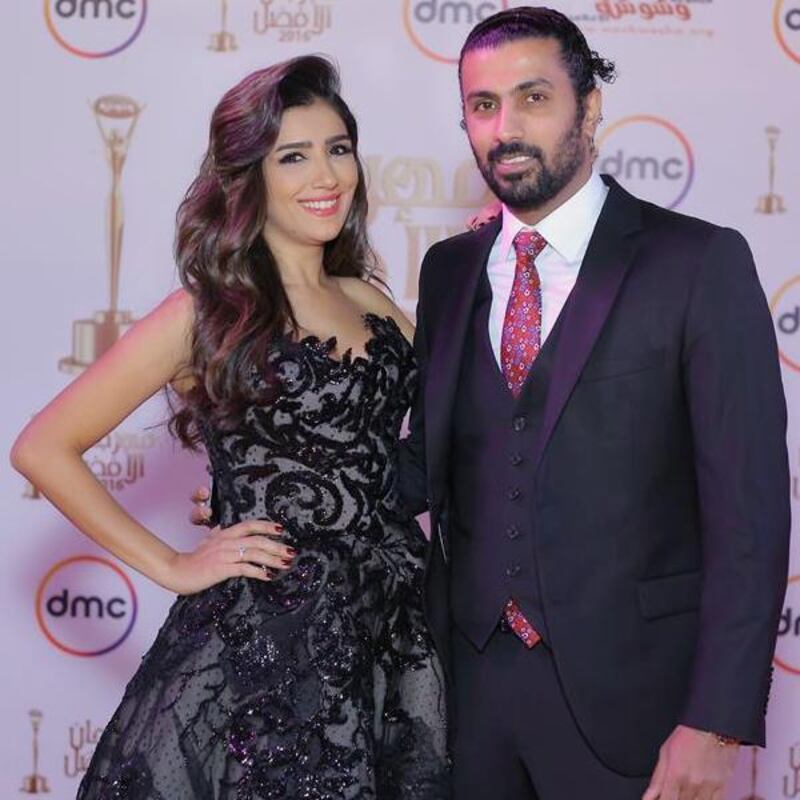 Film director Mohammed Samy with his wife, actress Mai Omar